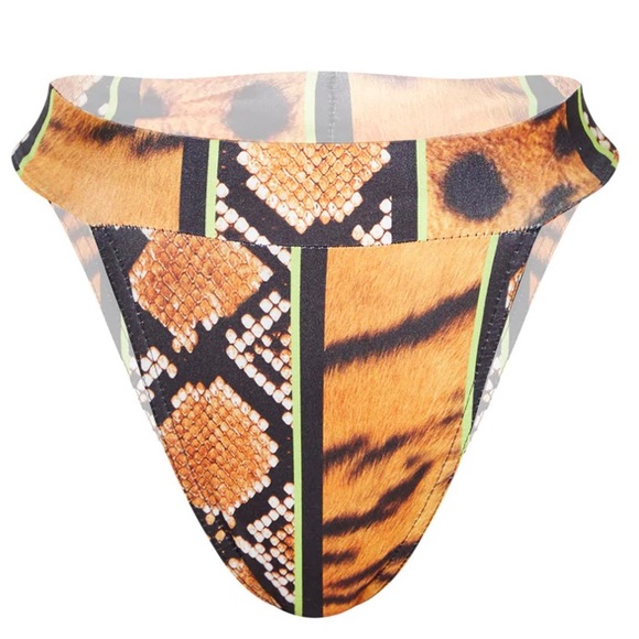 Pretty Little Thing Tiger Print Thong Bikini - Picture 7 of 13